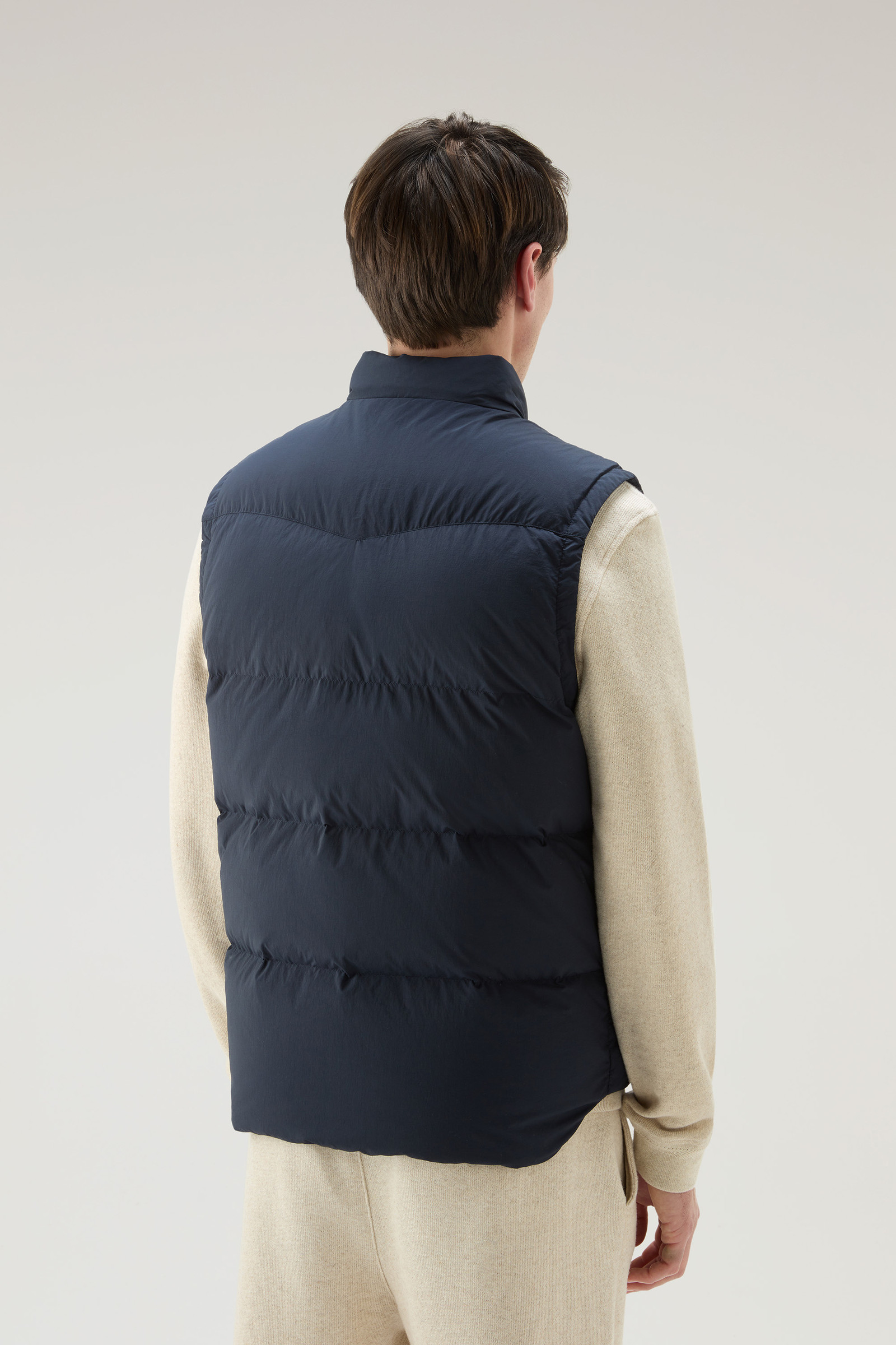 Gilet Aleutian in nylon riciclato Eco Taslan trapuntato blu photo 3 | Woolrich