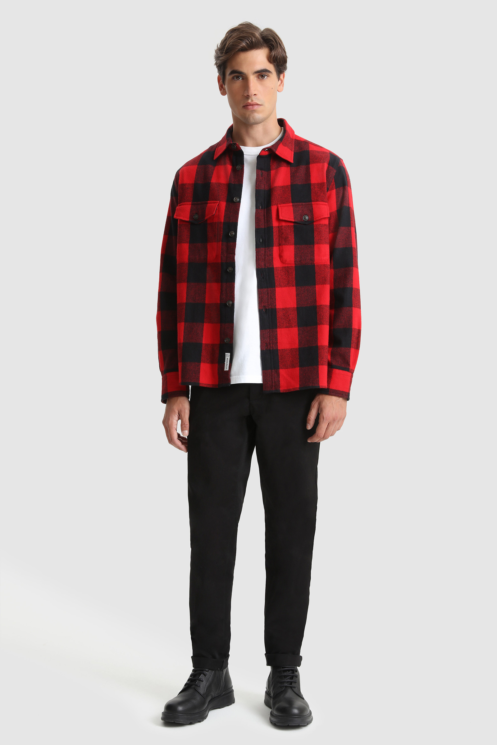 Chemise Oxbow avec motif d'archive Buffalo Check rouge photo 2 | Woolrich