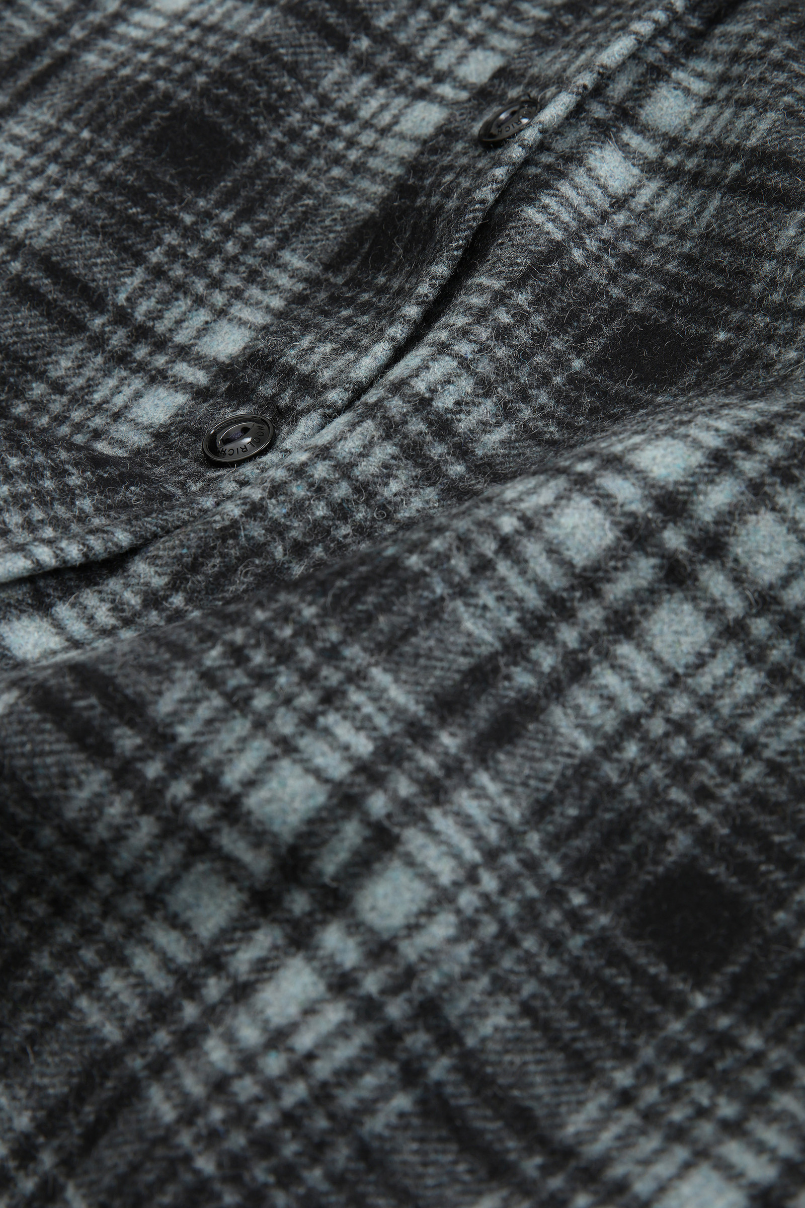 Alaskan Melton Shirt in Recycled Italian Wool - Men - Blue