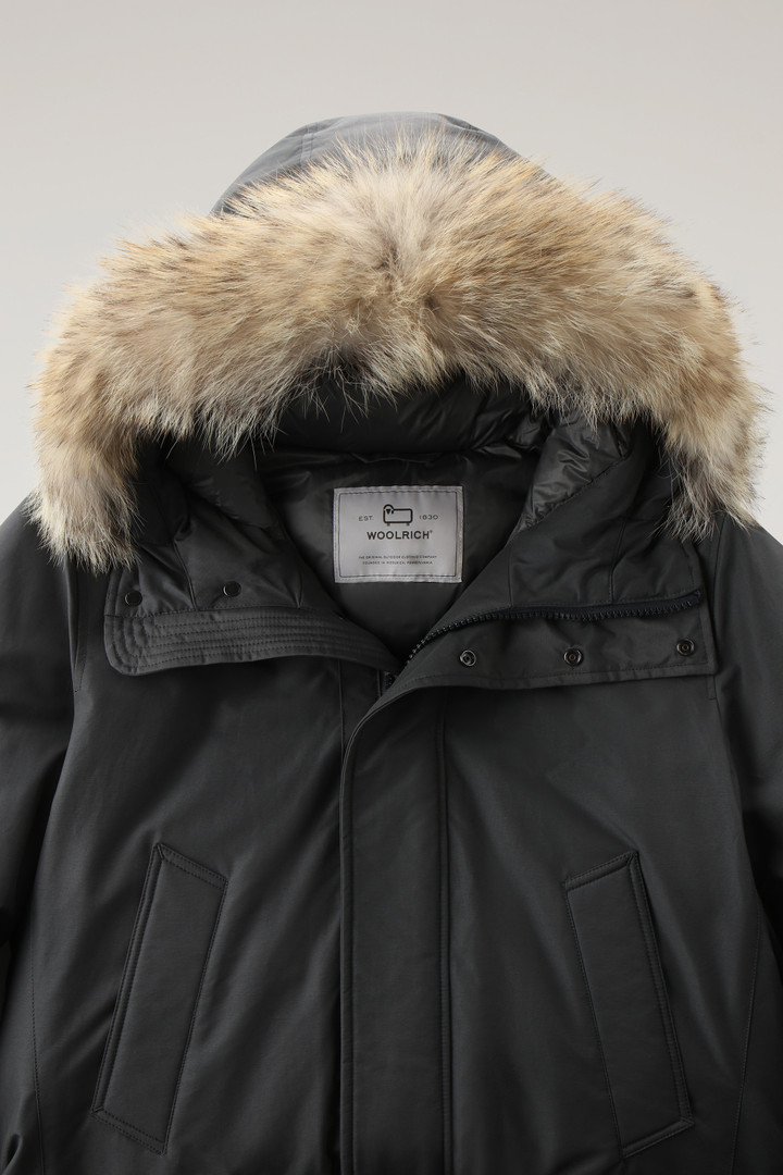 Polar Parka in Ramar Cloth with High Collar and Fur Trim Gray photo 2 | Woolrich