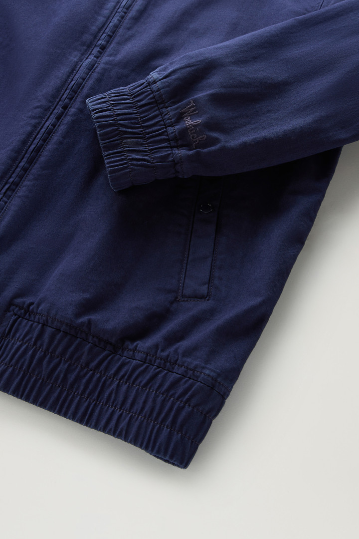 Bomber Jacket in Cotton-Linen Blend Blue photo 7 | Woolrich