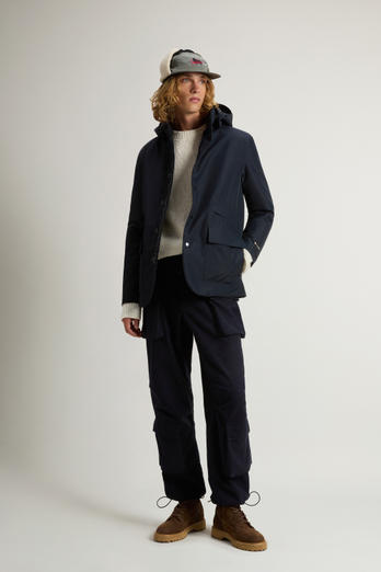 Giacca impermeabile in tessuto a due strati riciclato GORE-TEX Blu | Woolrich