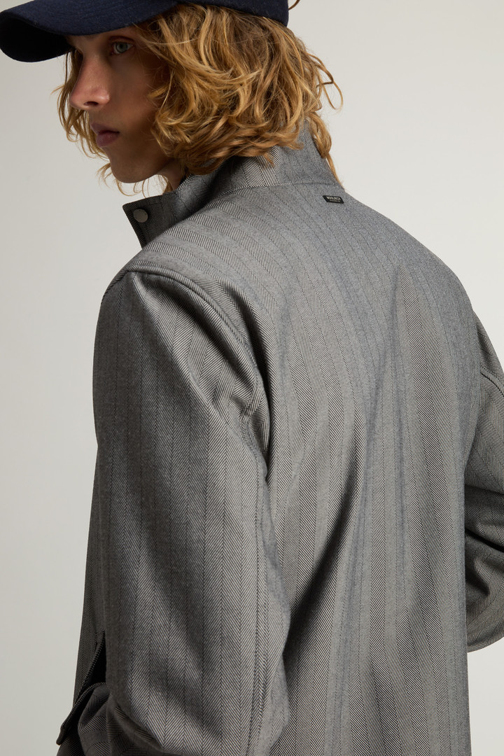 Yarn-Dyed Coat in Three-Layer Fabric with Hood Gray photo 4 | Woolrich