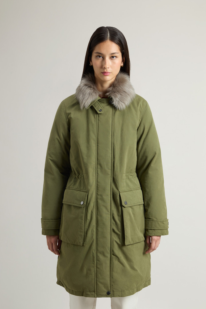 Arctic Parka aus Mountain Cloth mit Kapuze und abnehmbarem Pelz Grün photo 4 | Woolrich