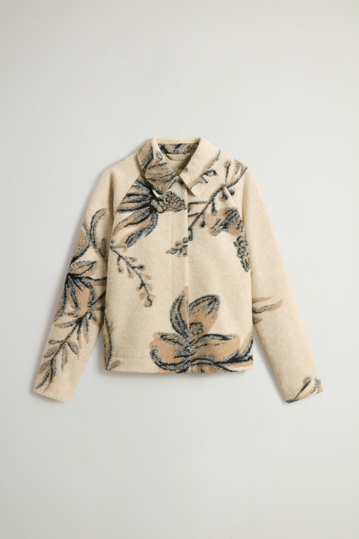 Overshirt aus einer italienischen Wollmischung mit floralem Muster Beige photo 5 | Woolrich