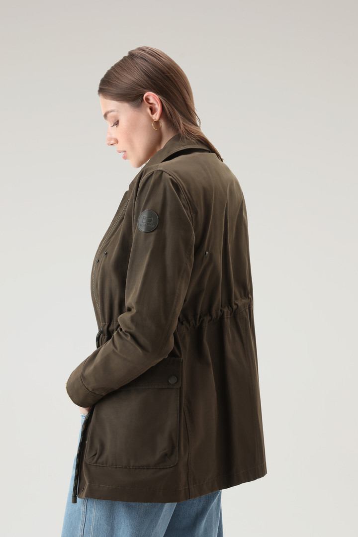 Utility Jacket in Soft Eco Ramar with Hood Green photo 4 | Woolrich