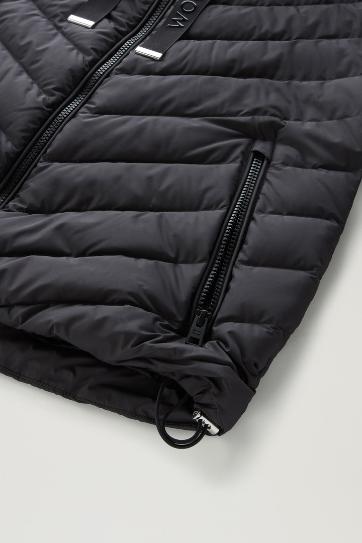 Microfibre Jacket with Chevron Quilting and Hood Black photo 9 | Woolrich