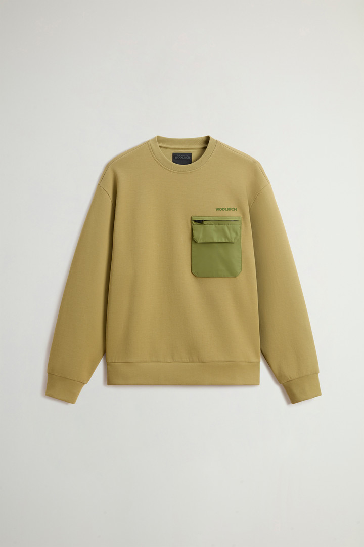 Rundhalssweatshirt aus einer Mischung aus Baumwolle in Interlockqualität und Nylon by Todd Snyder Grün photo 5 | Woolrich