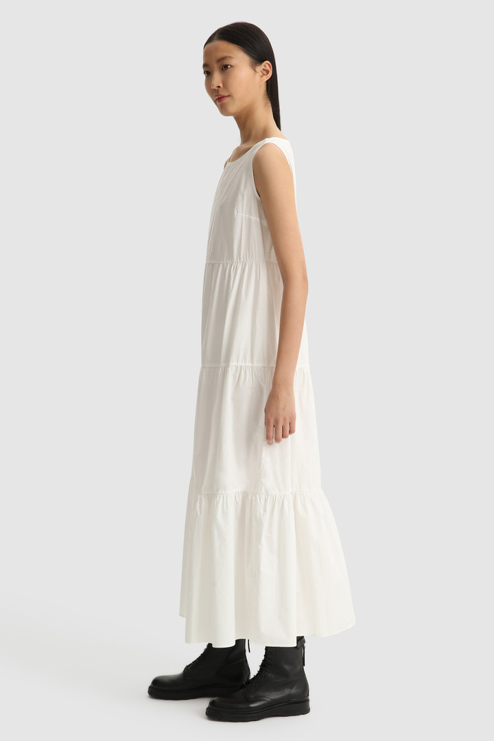 Poplin sleeveless long dress