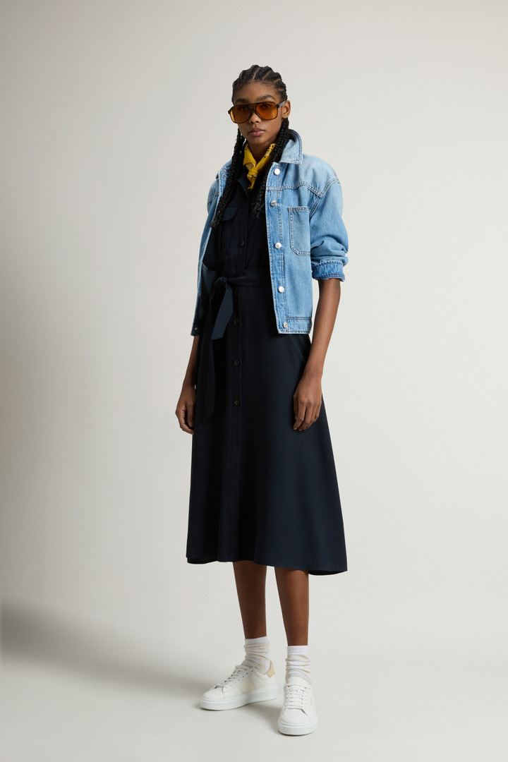 Long Tencel Dress Blue photo 2 | Woolrich