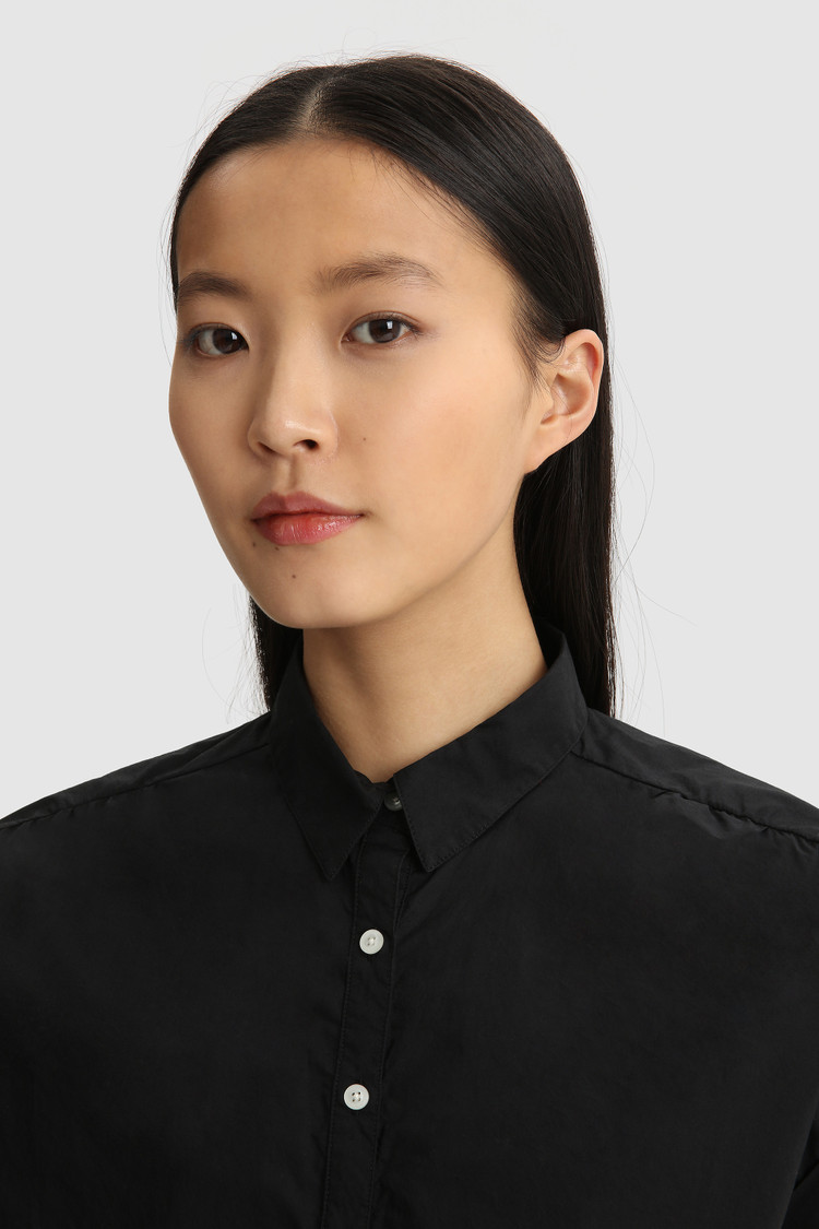 Popeline blouse Henley
