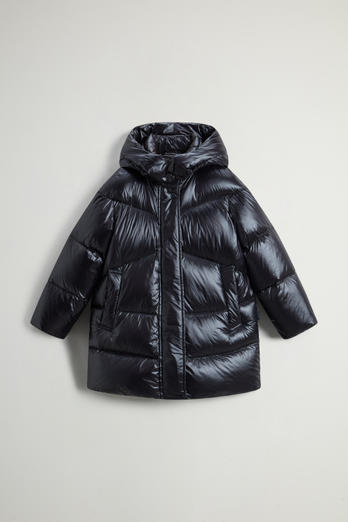 Girls’ Aliquippa Down Jacket in Glossy Nylon Black | Woolrich