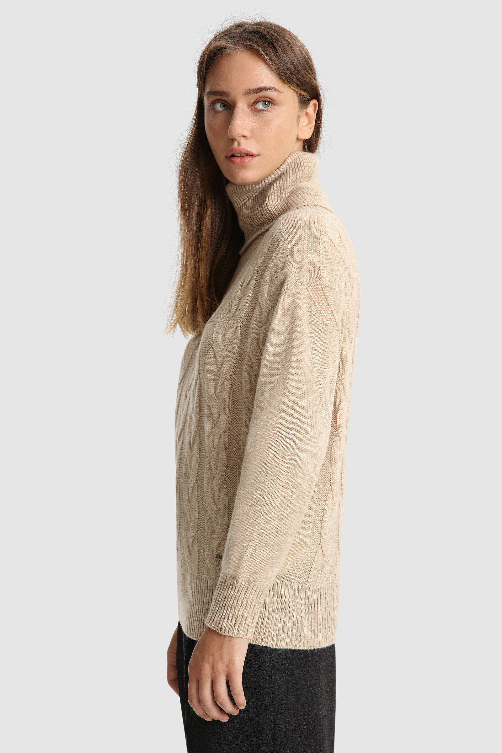 Cashmere Turtleneck Sweater Beige photo 3 | Woolrich