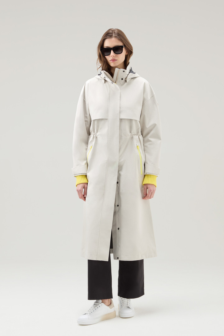 Waterproof Parka in Light Stretch Fabric with a Detachable Hood Beige photo 2 | Woolrich