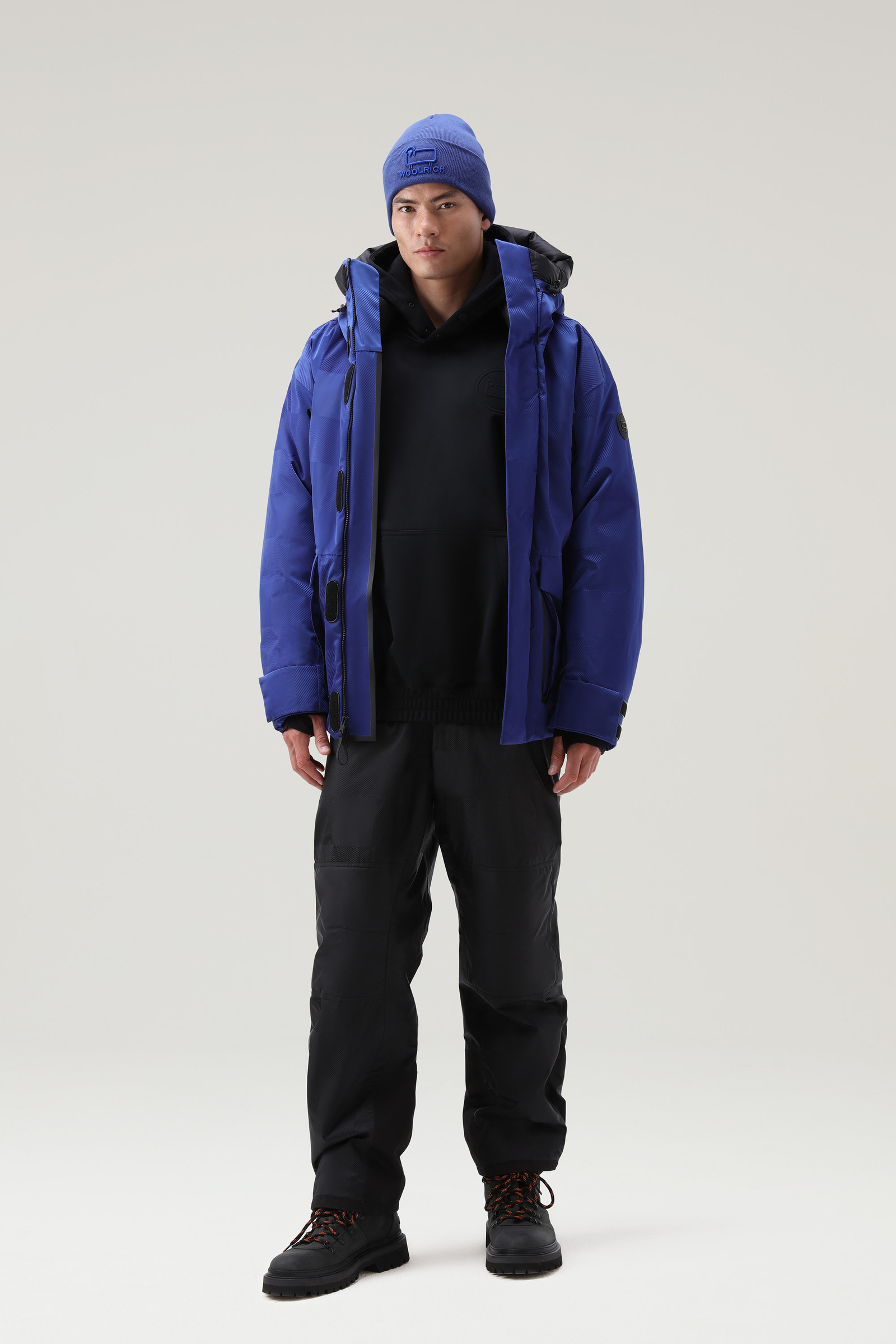 Technical Fleece Hooded Sweatshirt Black photo 2 | Woolrich