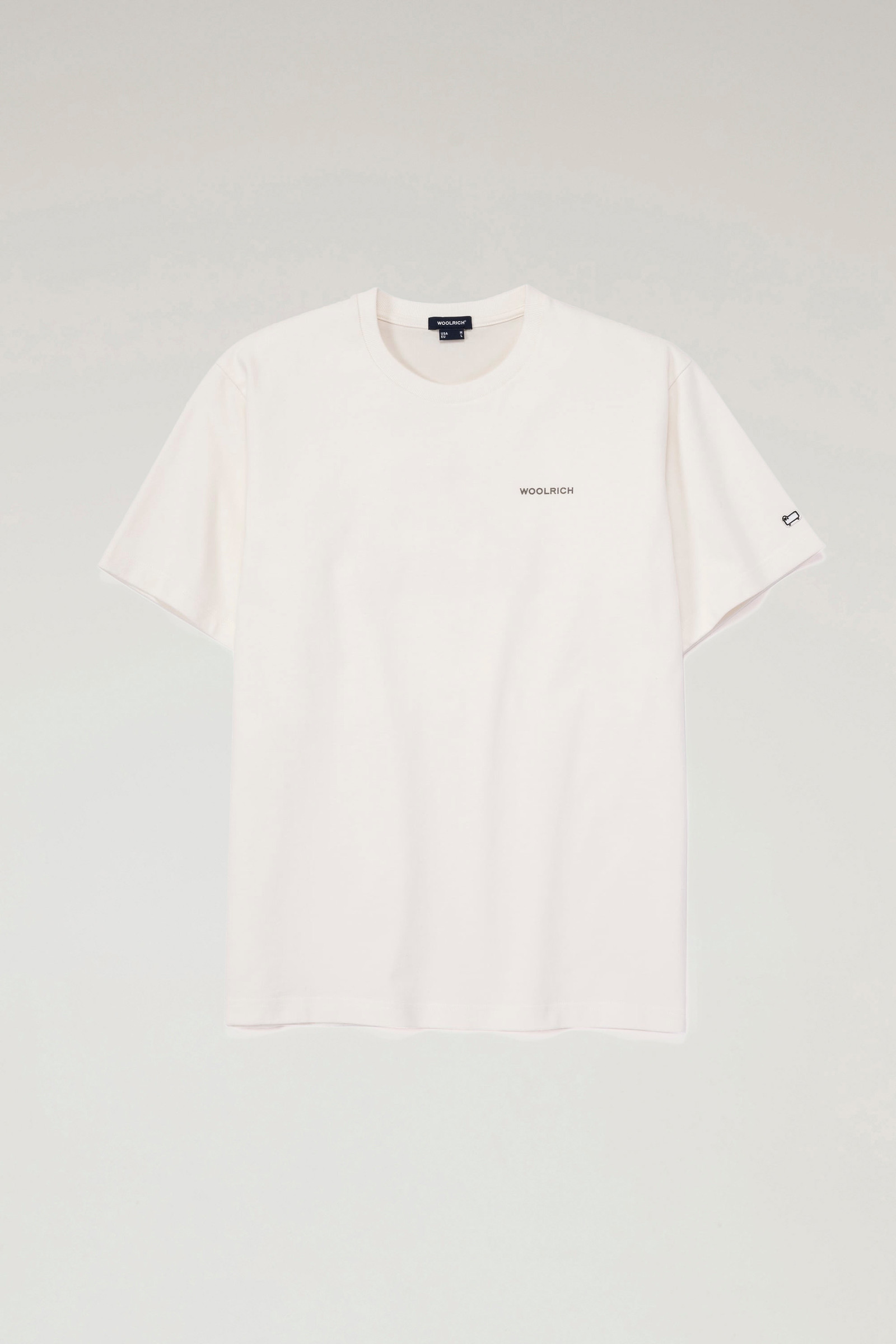 Men's T-shirt in Pure Cotton with Back Print White | Woolrich USA