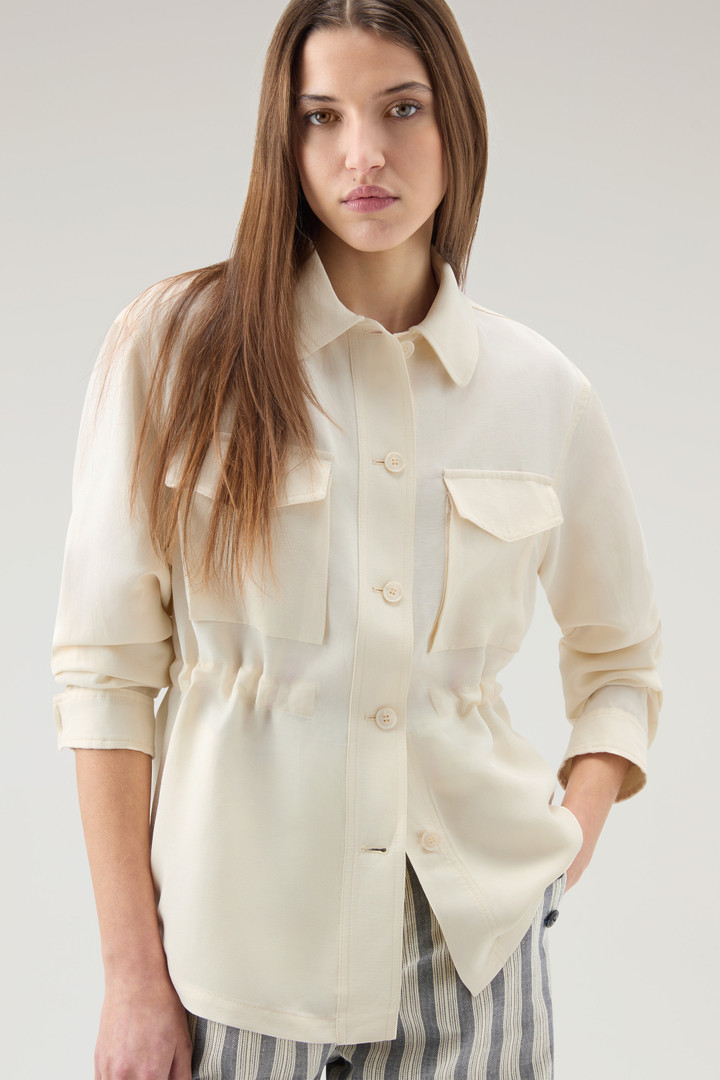 Overshirt in Linen Blend White photo 4 | Woolrich