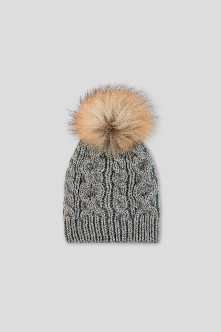 Girl Natural hat with pompon