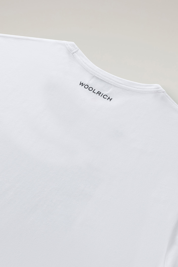 T-shirt en pur coton avec impression nautique Blanc photo 8 | Woolrich