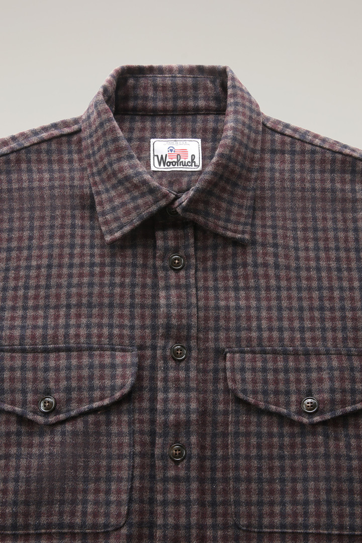 Wool Blend Oxbow Flannel Overshirt - Made in USA Brown photo 2 | Woolrich