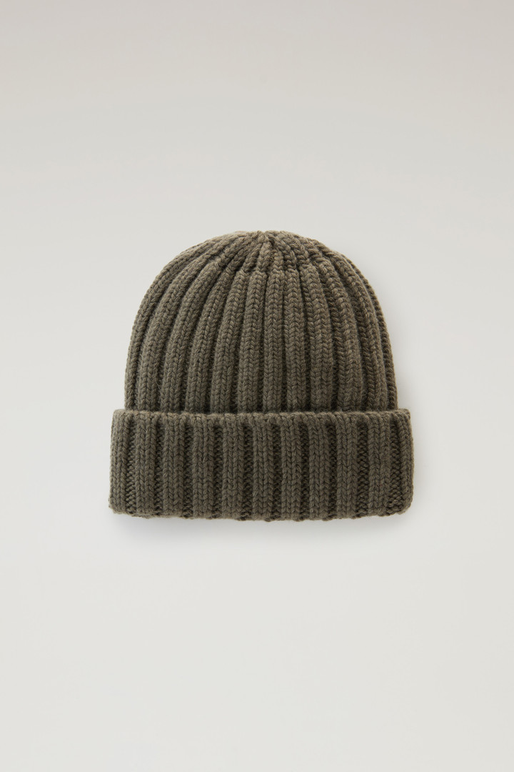 Boys' Beanie in Pure Virgin Wool Green photo 2 | Woolrich