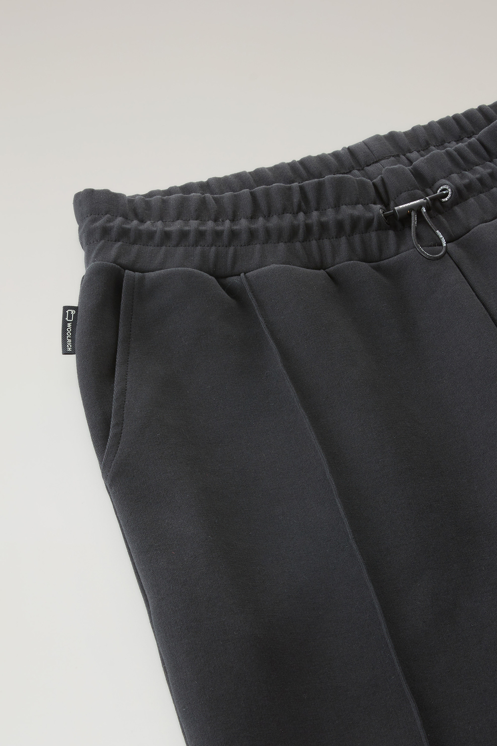 Women's Jogger Pants in Mixed Stretch Cotton Black | Woolrich USA