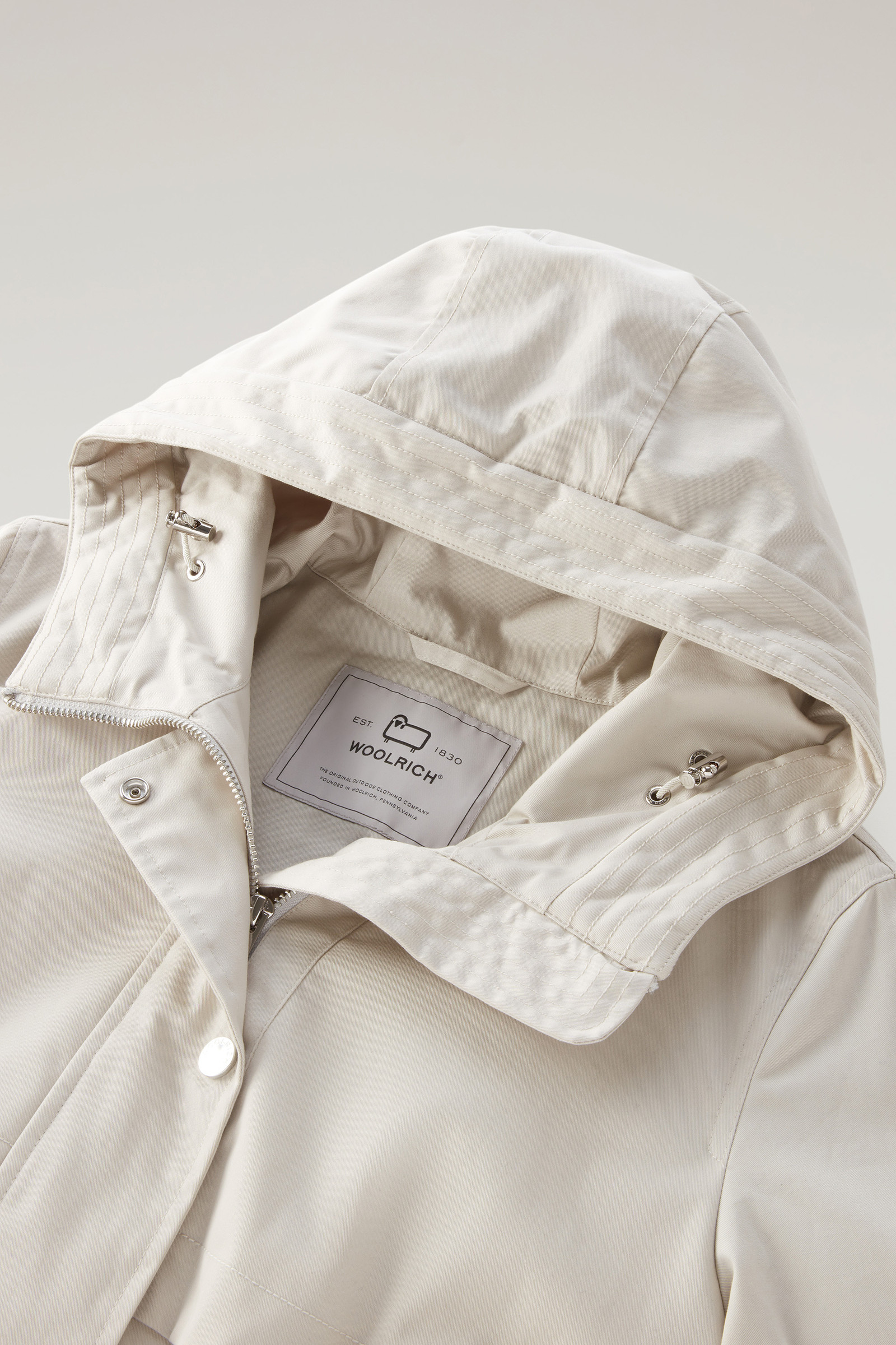 Havice Summer Parka van zuiver katoen wit photo 5 | Woolrich