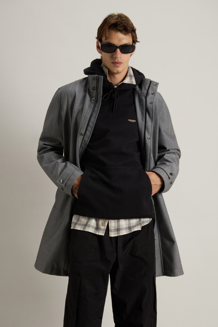 Felpa con cappuccio in misto cotone interlock Nero photo 7 | Woolrich