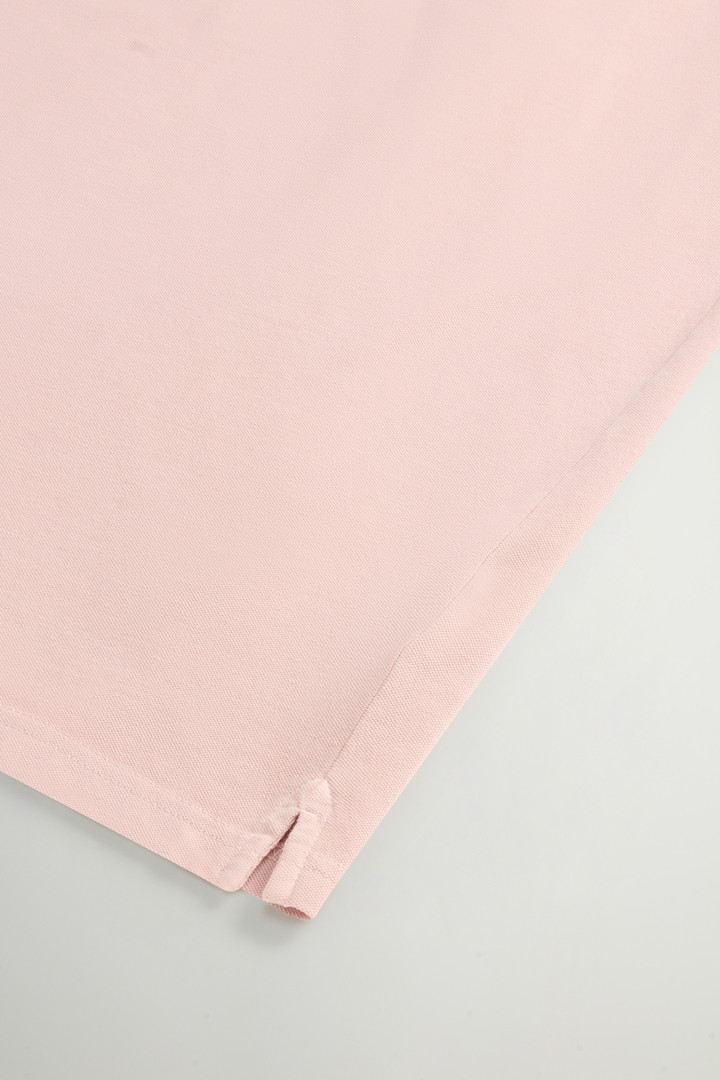 Garment-Dyed Mackinack Polo in Stretch Cotton Piquet Pink photo 7 | Woolrich