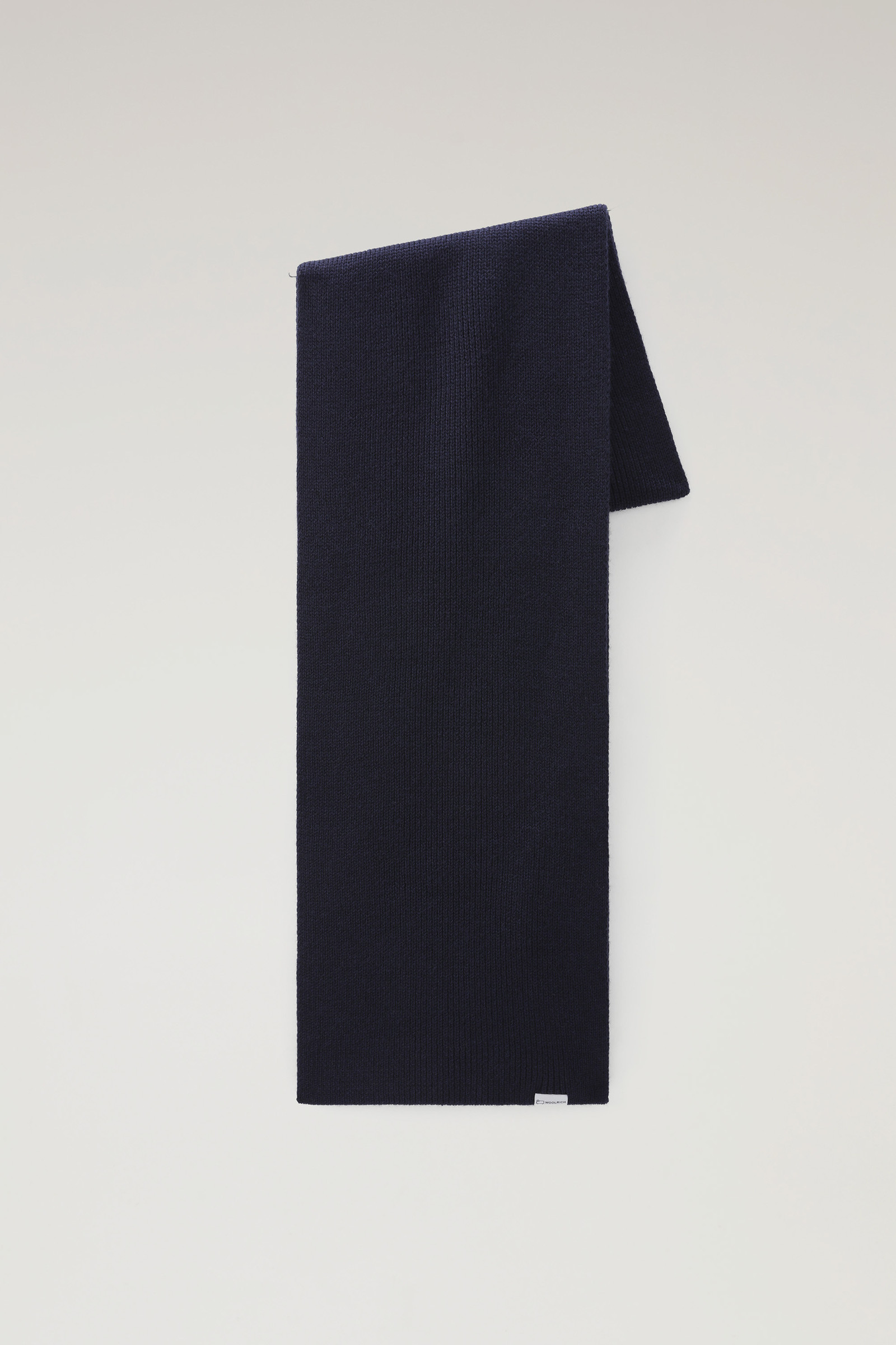 Gerippter Schal aus Merinowolle Blau | Woolrich