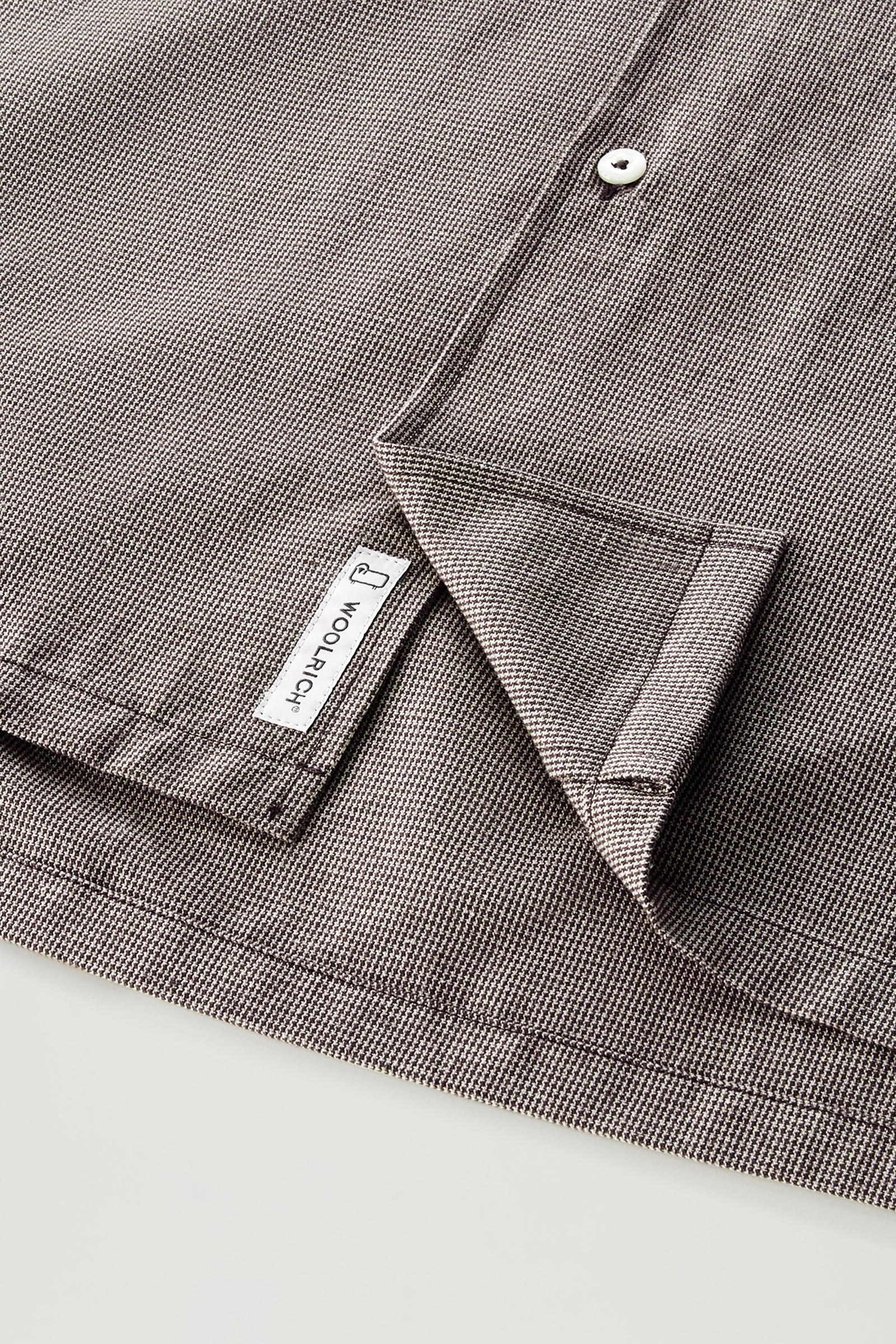 Giacca a camicia in misto cotone e lino marrone photo 8 | Woolrich