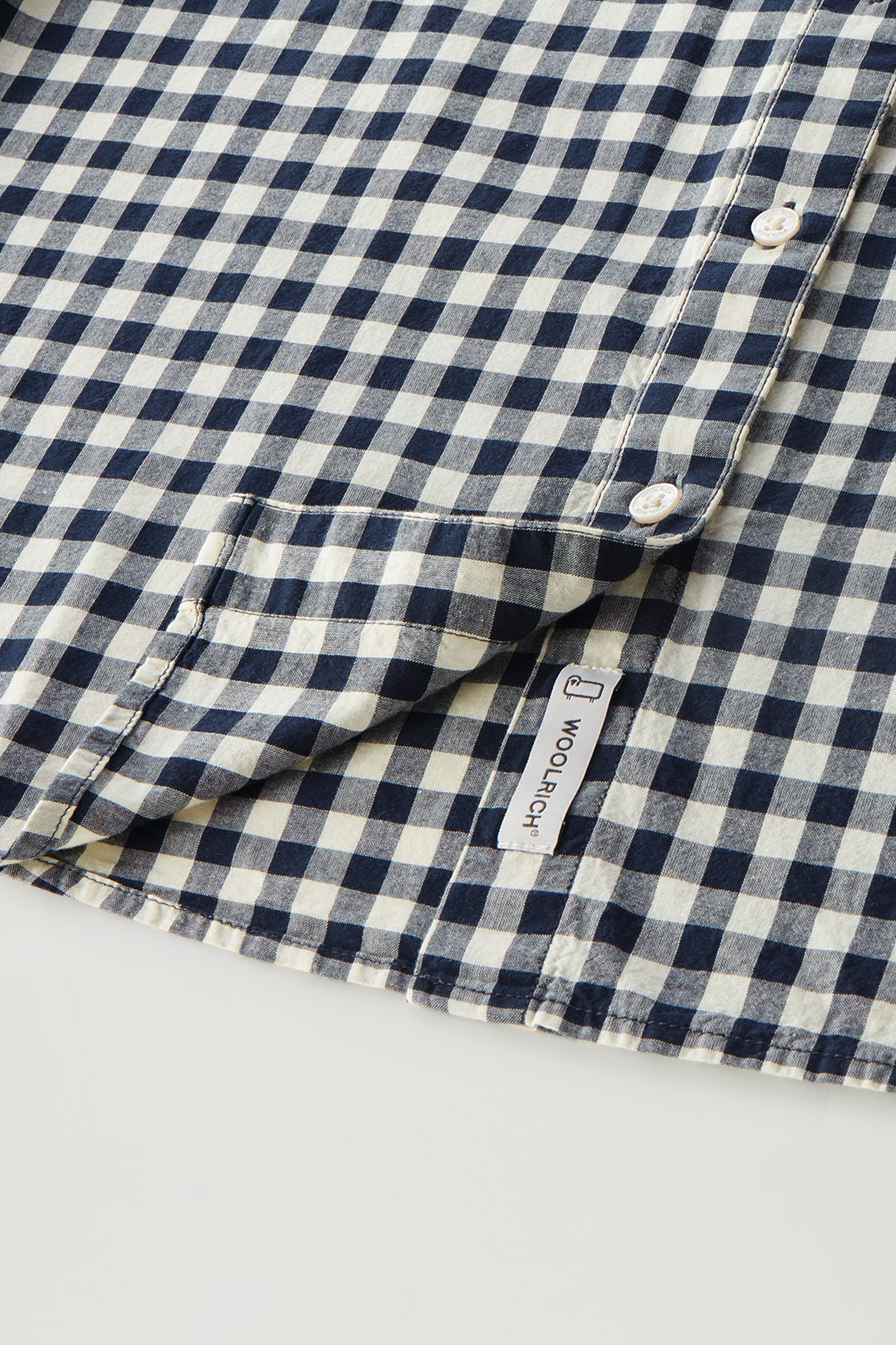 Appalachian Trail Check Shirt in Pure Cotton Blue photo 9 | Woolrich