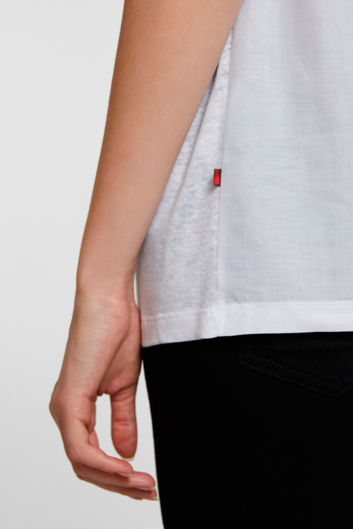 Mixed Fabric Tank Shirt