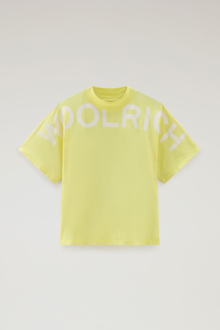 T-Shirt aus reiner Baumwolle mit Maxi-Print Gelb photo 5 | Woolrich