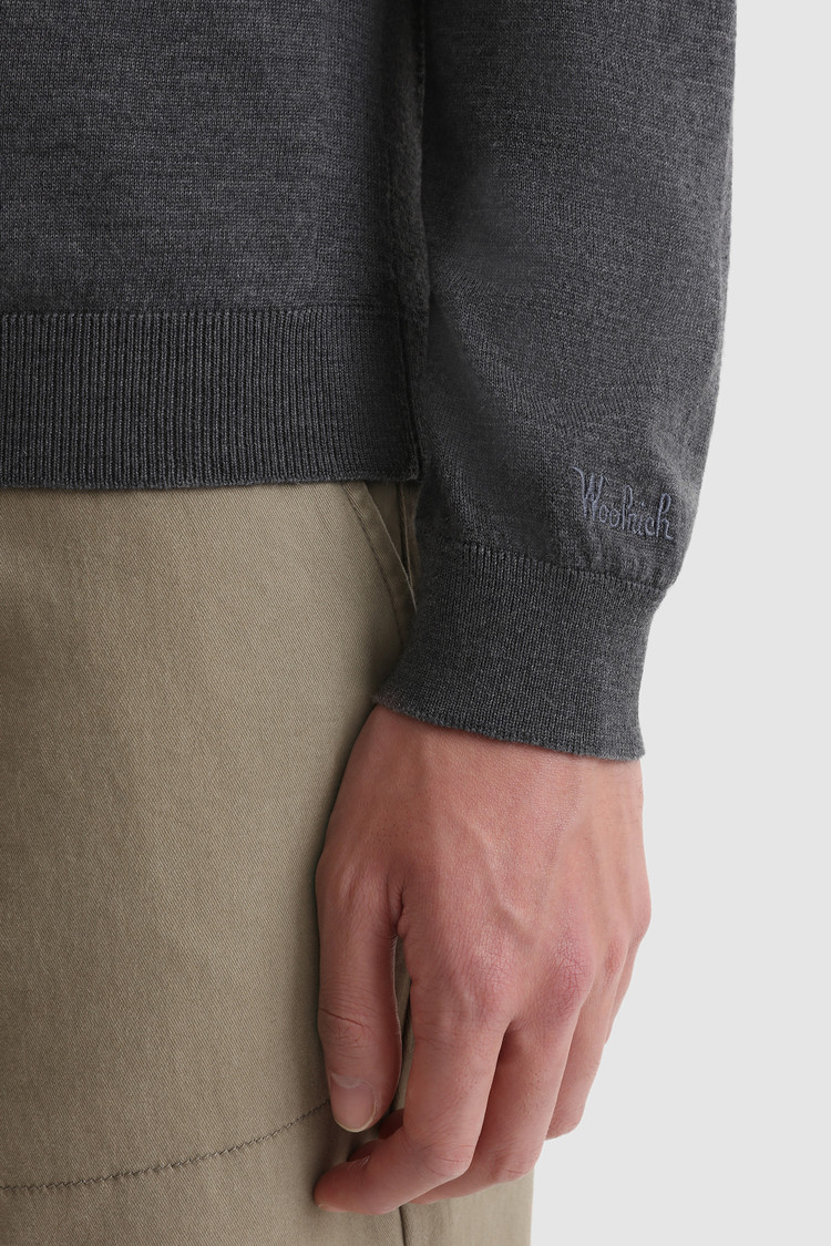 Crewneck Sweater in extra fine merino wool