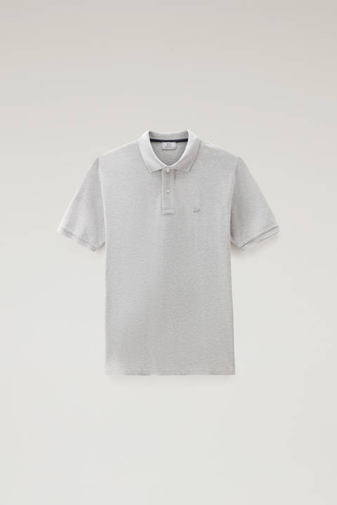 Piquet Polo Shirt in Pure Cotton Gray photo 2 | Woolrich