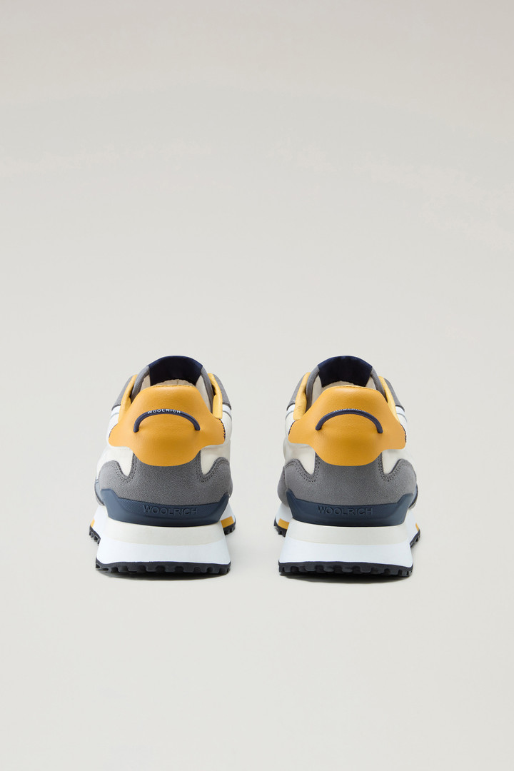 Sneakers Retro en cuir avec détails en nylon Gris photo 3 | Woolrich