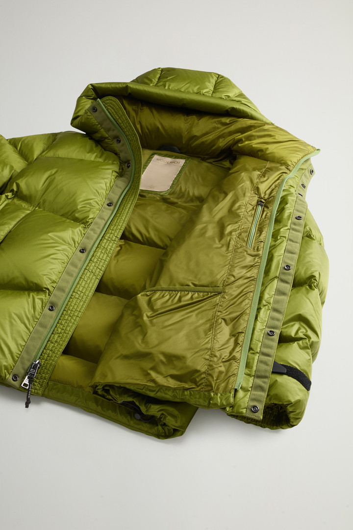 Daunenjacke aus recyceltem Pertex Quantum Nylon mit Kapuze Grün photo 9 | Woolrich