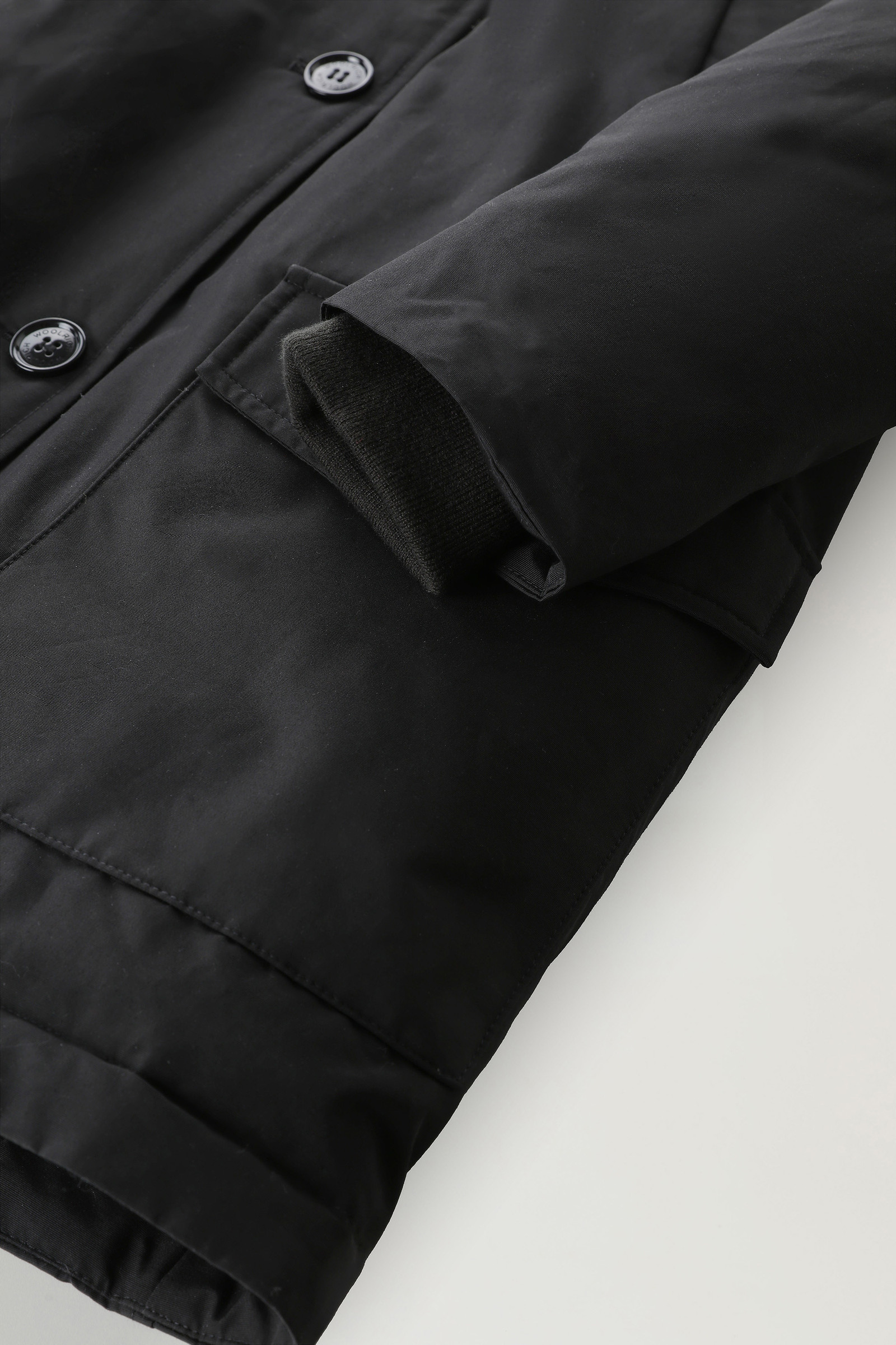 Arctic Parka in Ramar Cloth with Four Pockets Black photo 8 | Woolrich