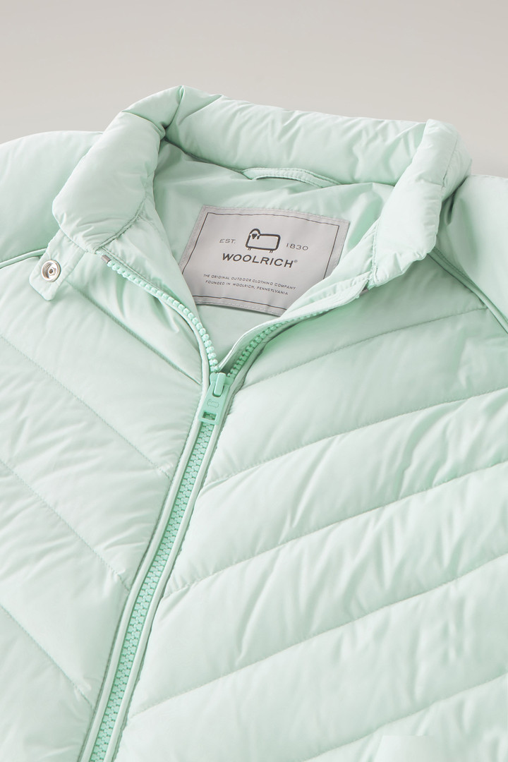 Short Padded Jacket with Chevron Quilting Green photo 6 | Woolrich