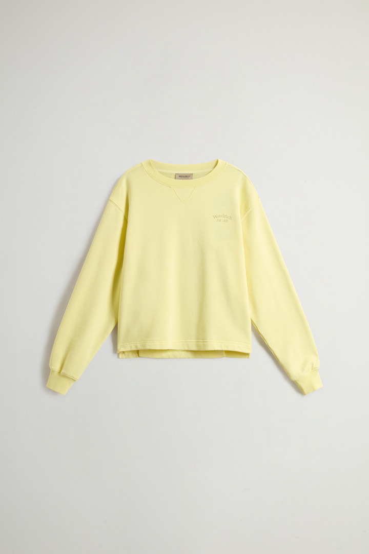 Crewneck Sweatshirt in Pure Cotton Yellow photo 5 | Woolrich