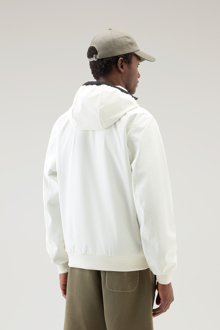Sweat-shirt à capuche en Softshell Blanc photo 3 | Woolrich