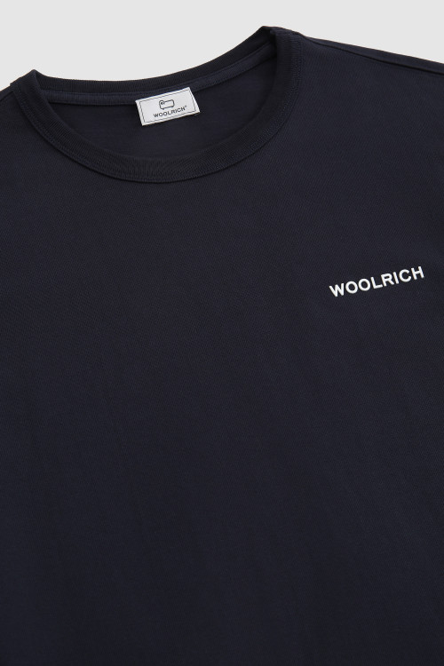 Camisa de manga larga con estampado en la espalda azul photo 2 | Woolrich