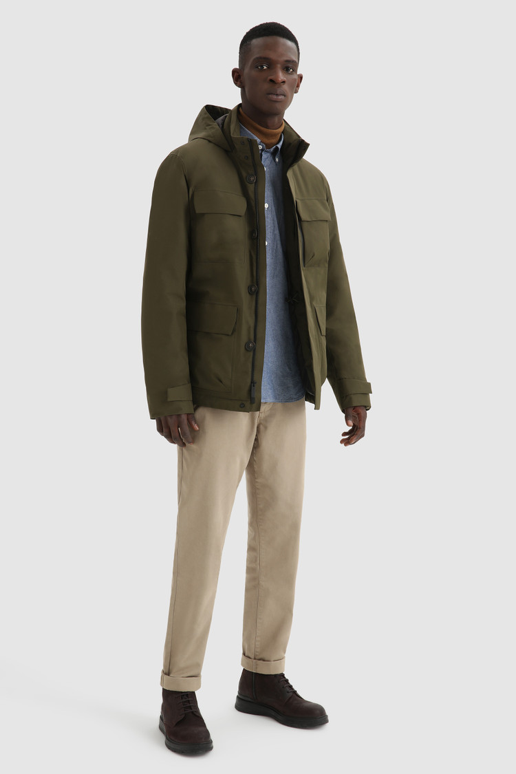 dark green field jacket