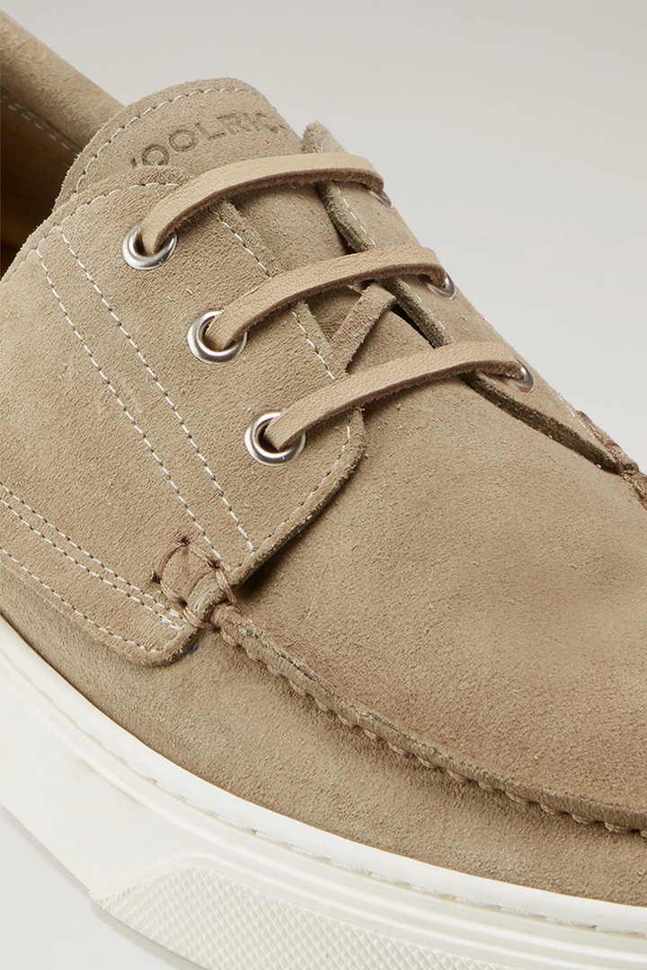 Boat Shoes in Suede Leather Beige photo 5 | Woolrich