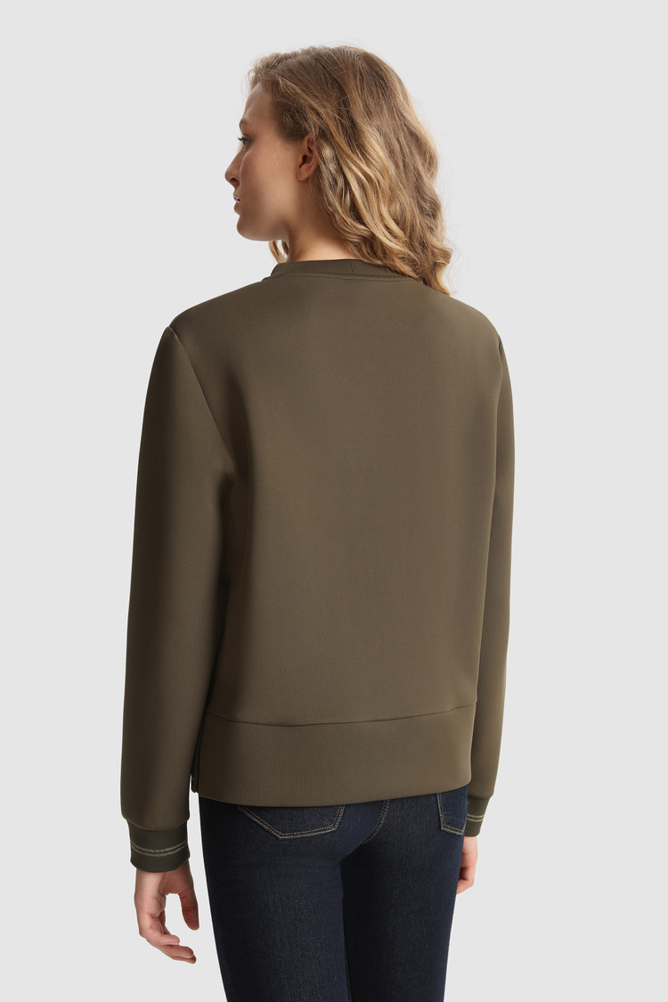 Sweatshirt aus Stretch mit seitlicher Öffnung