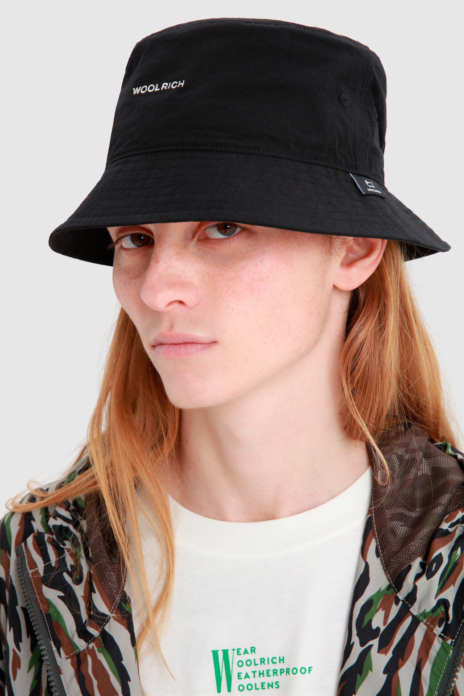 Packable Bucket Hat in Ripstop Cotton Black | Woolrich