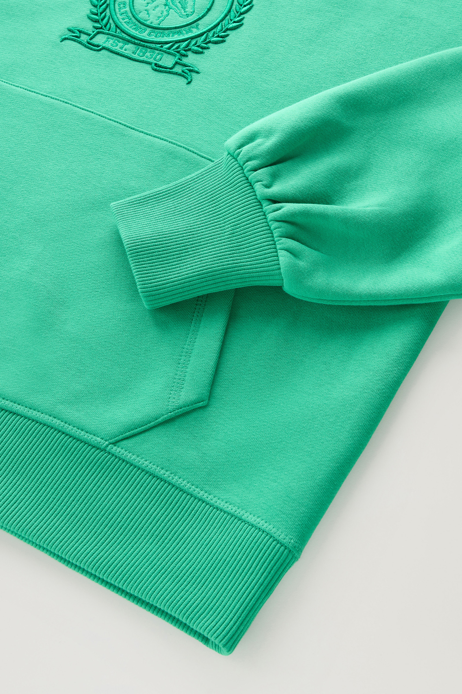 Ivy Hoodie in Cotton Blend Green photo 7 | Woolrich