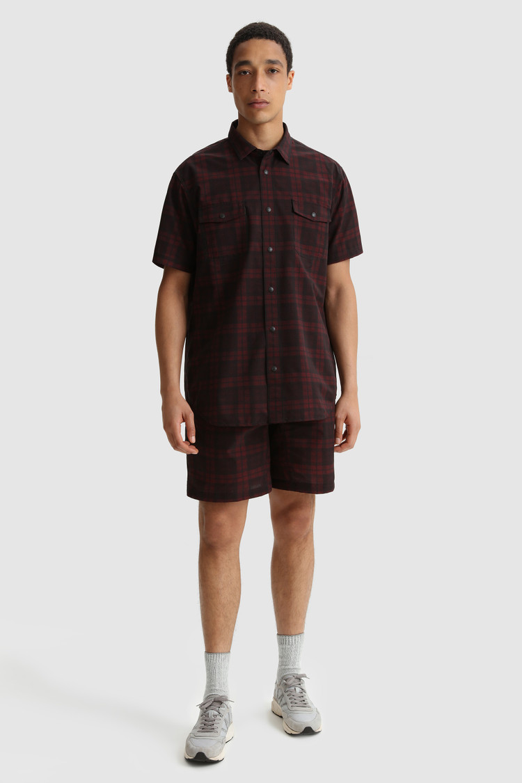 Half-sleeve Cool Mesh shirt with Blackwatch pattern