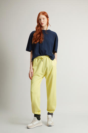 Pure Cotton Fleece Pants Yellow | Woolrich